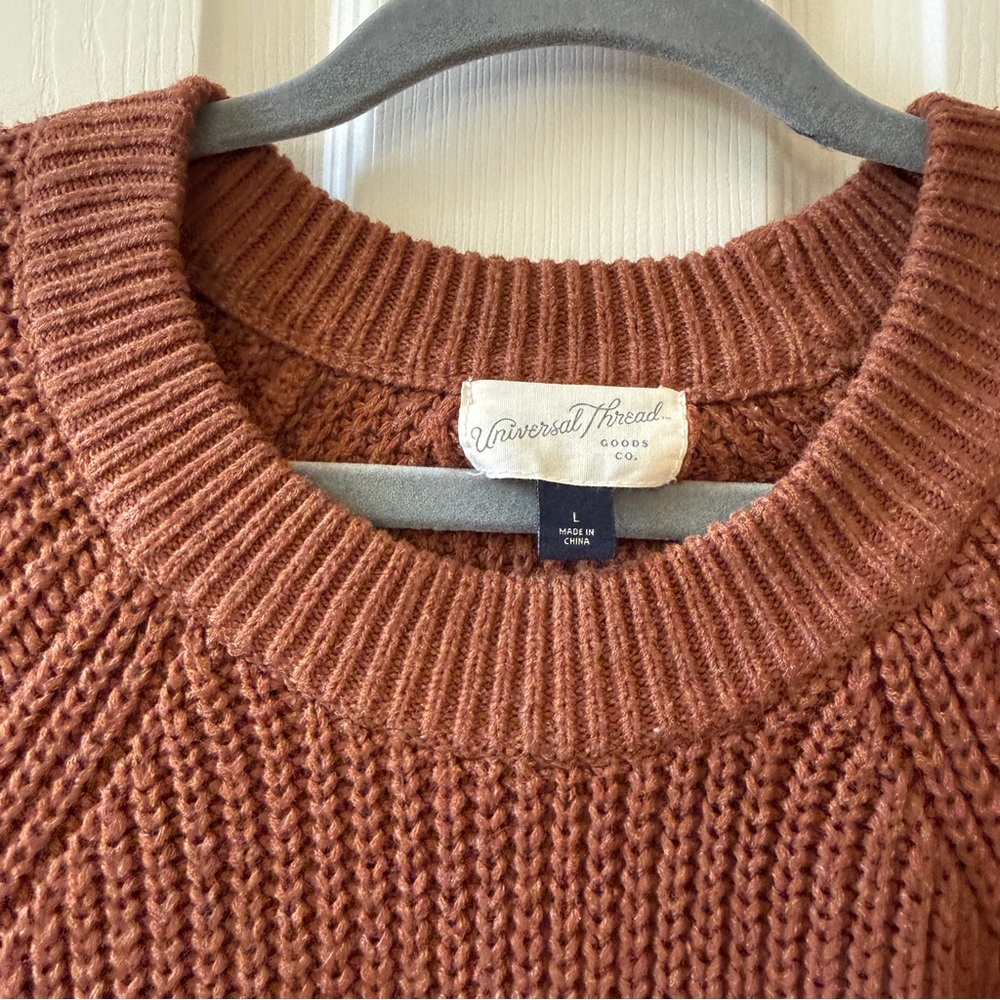 Universal Thread | Women's Copper Crew Neck Sweater | Size Large - Picture 2 of 4